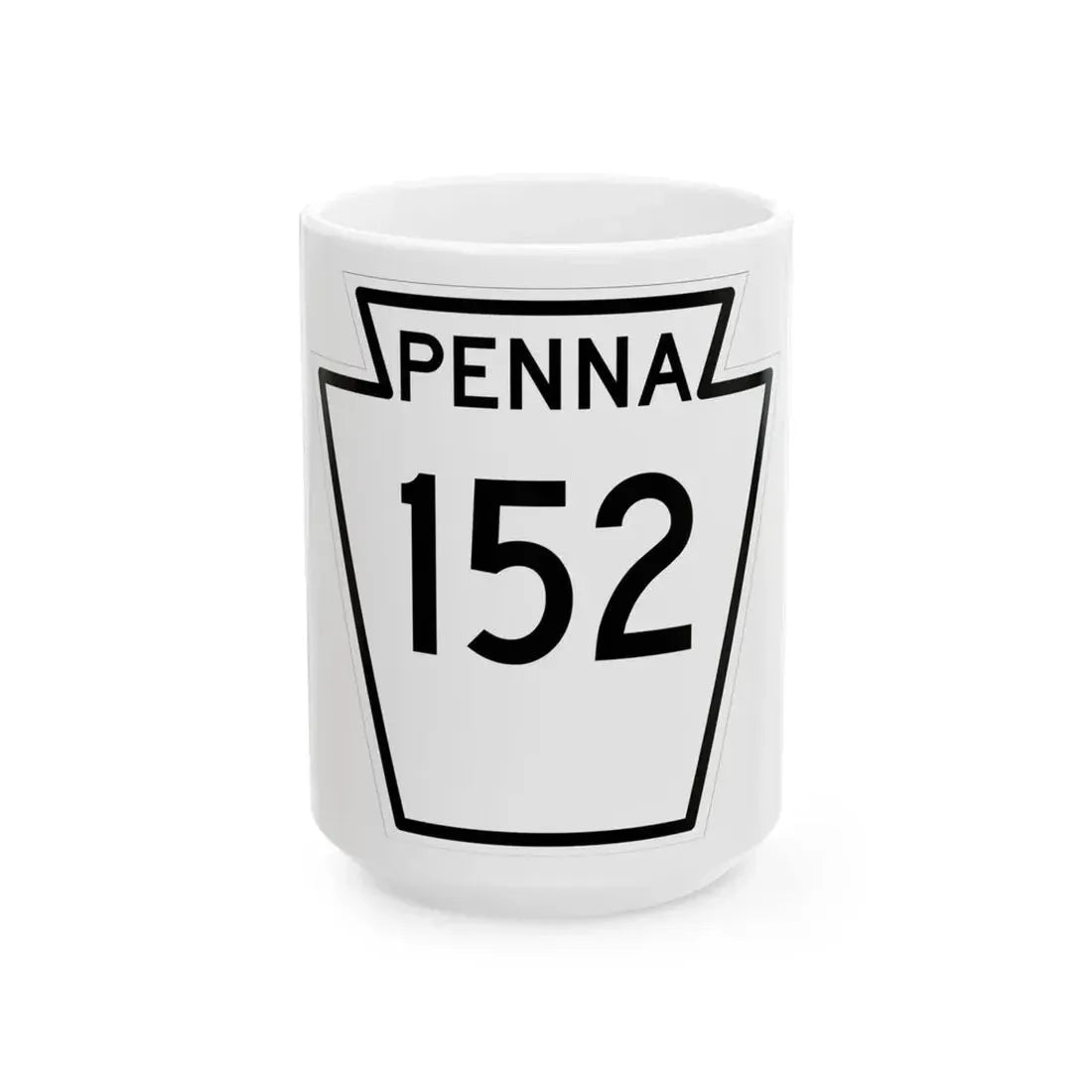 PA-152 1948 (Pennsylvania) (Road Sign) White Coffee Mug 15oz - Go Mug Yourself