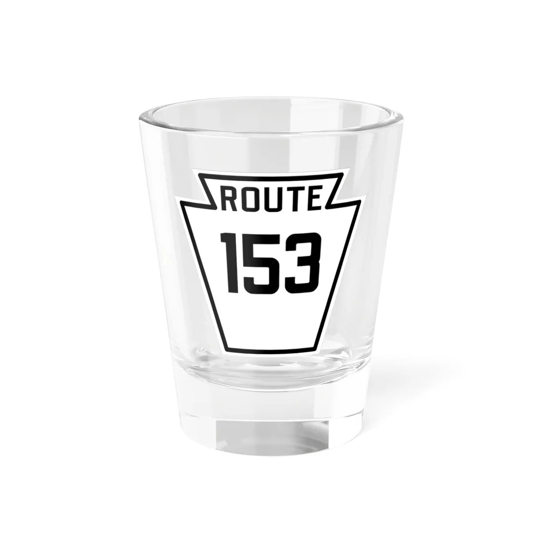 PA-153 1926 (Pennsylvania) (Road Sign) Shot Glass 1.5oz 1.5oz - Go Mug Yourself