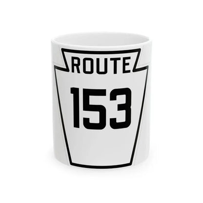 PA-153 1926 (Pennsylvania) (Road Sign) White Coffee Mug 11oz - Go Mug Yourself