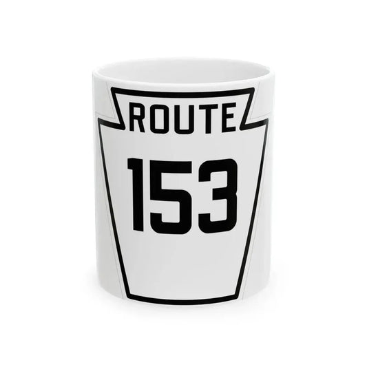 PA-153 1926 (Pennsylvania) (Road Sign) White Coffee Mug 11oz - Go Mug Yourself