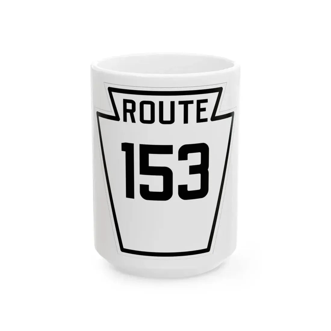 PA-153 1926 (Pennsylvania) (Road Sign) White Coffee Mug 15oz - Go Mug Yourself