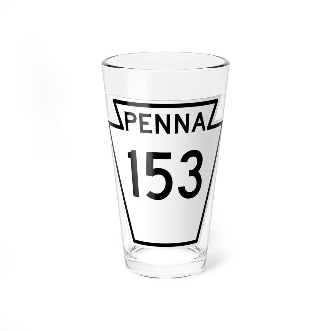 PA-153 1948 (Pennsylvania) (Road Sign) Pint Glass 16oz 16oz - Go Mug Yourself