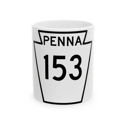 PA-153 1948 (Pennsylvania) (Road Sign) White Coffee Mug 11oz - Go Mug Yourself