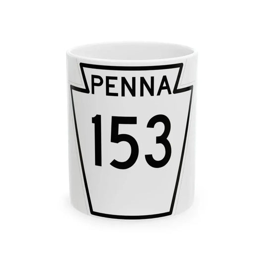 PA-153 1948 (Pennsylvania) (Road Sign) White Coffee Mug 11oz - Go Mug Yourself