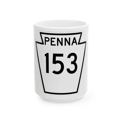 PA-153 1948 (Pennsylvania) (Road Sign) White Coffee Mug 15oz - Go Mug Yourself