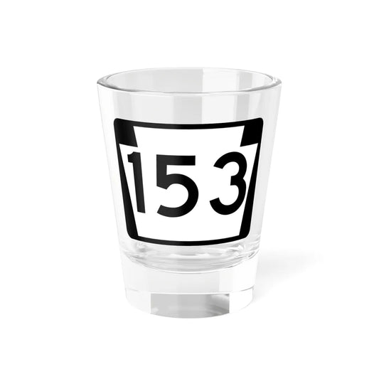 PA-153 (Pennsylvania) (Road Sign) Shot Glass 1.5oz 1.5oz - Go Mug Yourself