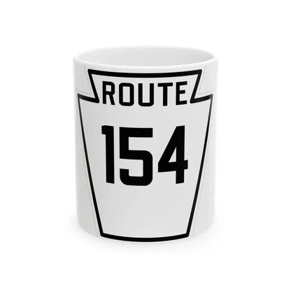 PA-154 1926 (Pennsylvania) (Road Sign) White Coffee Mug 11oz - Go Mug Yourself