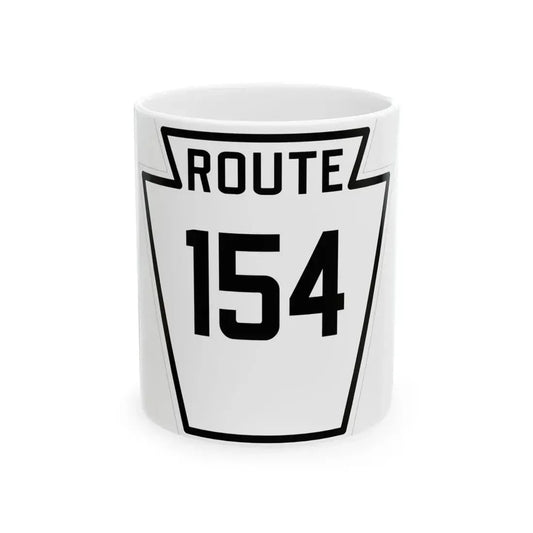 PA-154 1926 (Pennsylvania) (Road Sign) White Coffee Mug 11oz - Go Mug Yourself
