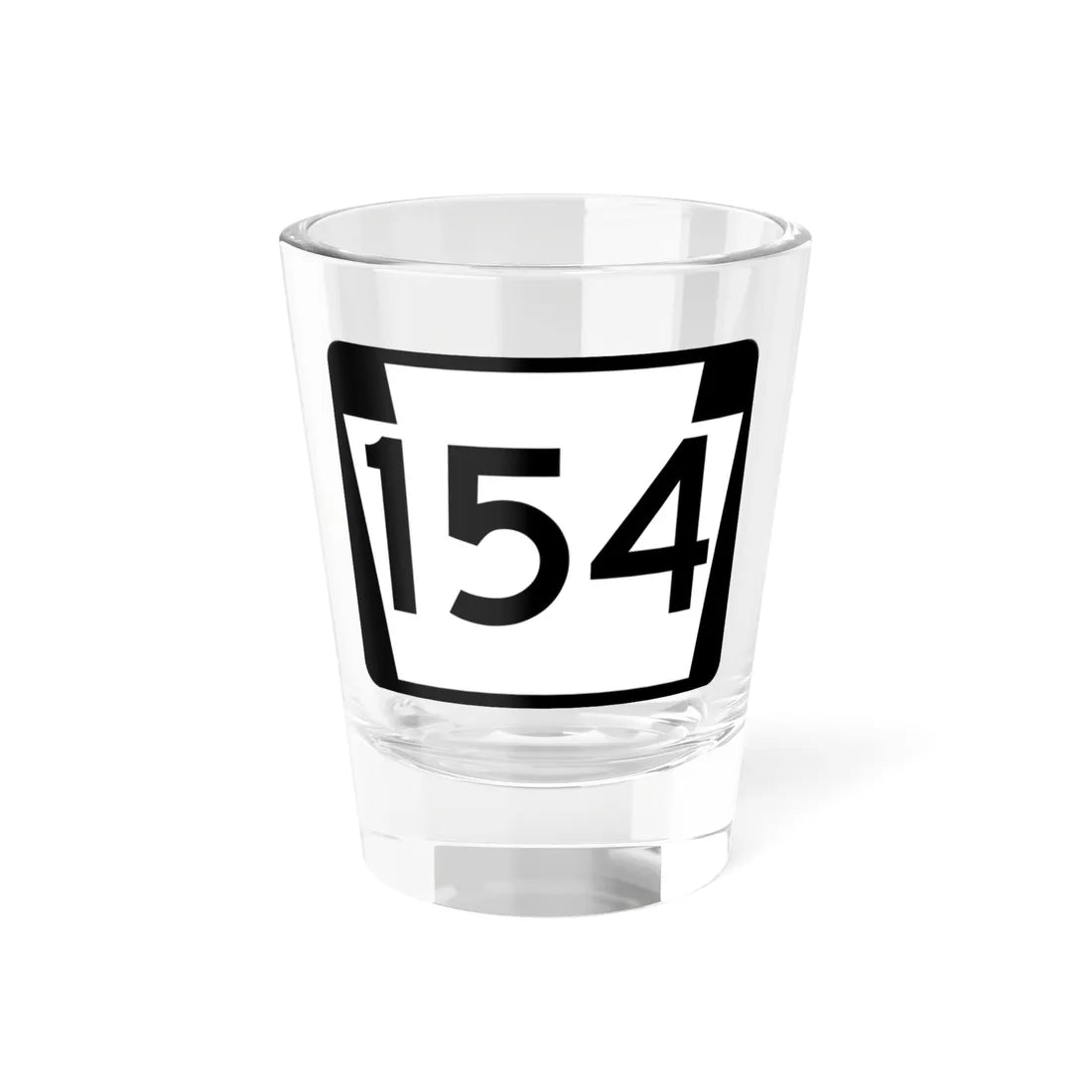 PA-154 (Pennsylvania) (Road Sign) Shot Glass 1.5oz 1.5oz - Go Mug Yourself