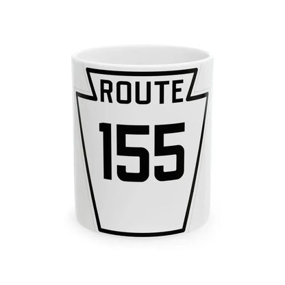 PA-155 1926 (Pennsylvania) (Road Sign) White Coffee Mug 11oz - Go Mug Yourself