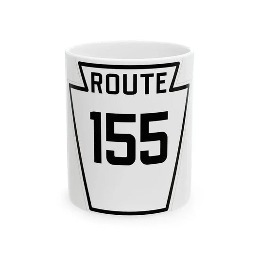 PA-155 1926 (Pennsylvania) (Road Sign) White Coffee Mug 11oz - Go Mug Yourself