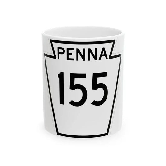 PA-155 1948 (Pennsylvania) (Road Sign) White Coffee Mug 11oz - Go Mug Yourself