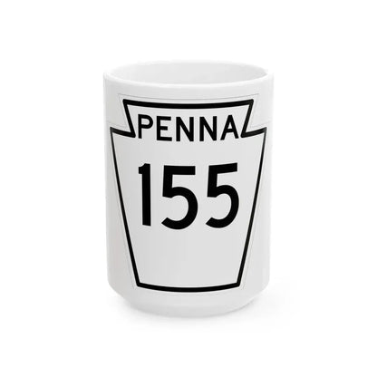 PA-155 1948 (Pennsylvania) (Road Sign) White Coffee Mug 15oz - Go Mug Yourself