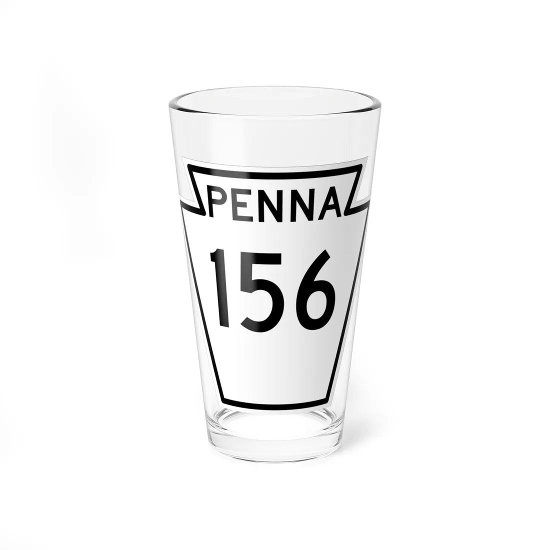 PA-156 1948 (Pennsylvania) (Road Sign) Pint Glass 16oz - Go Mug Yourself