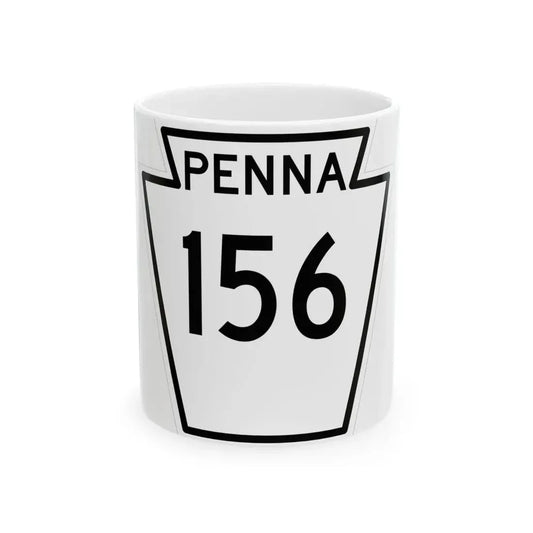 PA-156 1948 (Pennsylvania) (Road Sign) White Coffee Mug 11oz - Go Mug Yourself