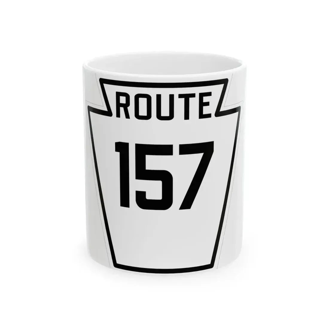 PA-157 1926 (Pennsylvania) (Road Sign) White Coffee Mug 11oz - Go Mug Yourself