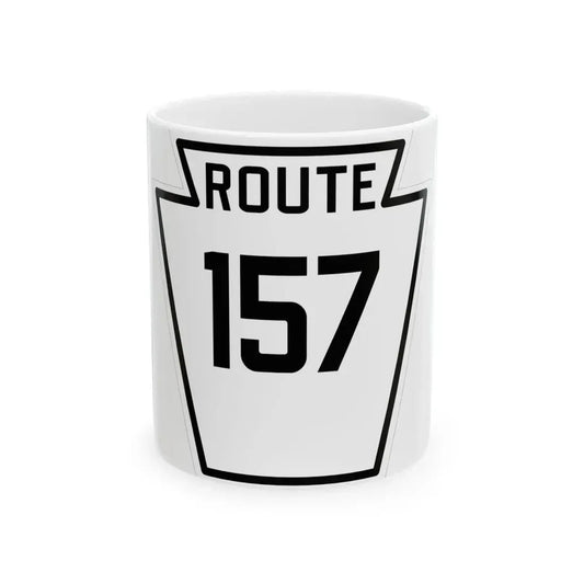 PA-157 1926 (Pennsylvania) (Road Sign) White Coffee Mug 11oz - Go Mug Yourself