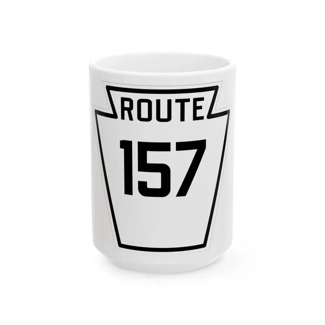 PA-157 1926 (Pennsylvania) (Road Sign) White Coffee Mug 15oz - Go Mug Yourself