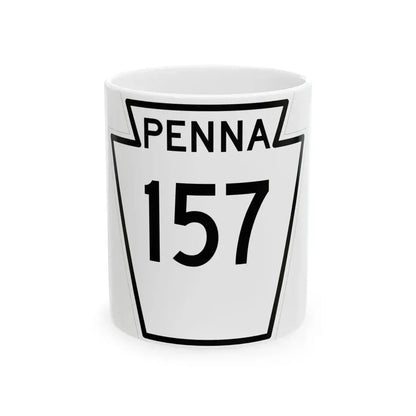 PA-157 1948 (Pennsylvania) (Road Sign) White Coffee Mug 11oz - Go Mug Yourself