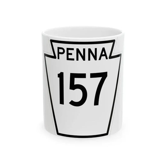 PA-157 1948 (Pennsylvania) (Road Sign) White Coffee Mug 11oz - Go Mug Yourself