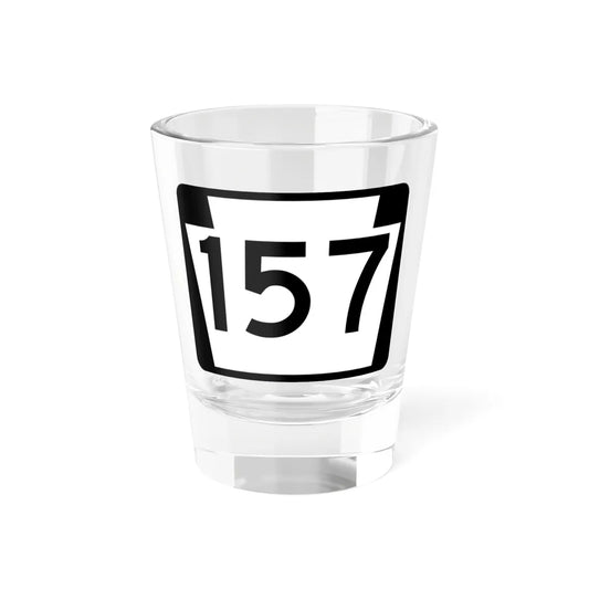 PA-157 (Pennsylvania) (Road Sign) Shot Glass 1.5oz 1.5oz - Go Mug Yourself