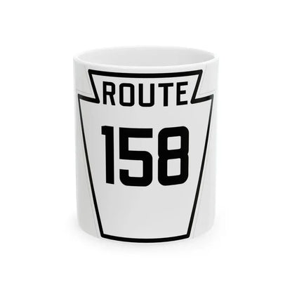 PA-158 1926 (Pennsylvania) (Road Sign) White Coffee Mug 11oz - Go Mug Yourself