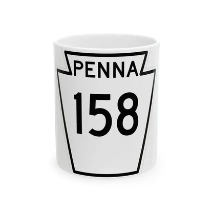 PA-158 1948 (Pennsylvania) (Road Sign) White Coffee Mug 11oz - Go Mug Yourself