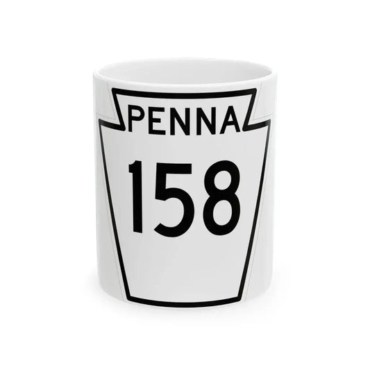 PA-158 1948 (Pennsylvania) (Road Sign) White Coffee Mug 11oz - Go Mug Yourself
