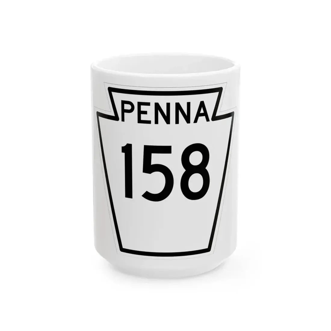 PA-158 1948 (Pennsylvania) (Road Sign) White Coffee Mug 15oz - Go Mug Yourself