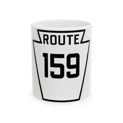 PA-159 1926 (Pennsylvania) (Road Sign) White Coffee Mug 11oz - Go Mug Yourself