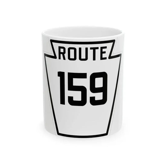 PA-159 1926 (Pennsylvania) (Road Sign) White Coffee Mug 11oz - Go Mug Yourself