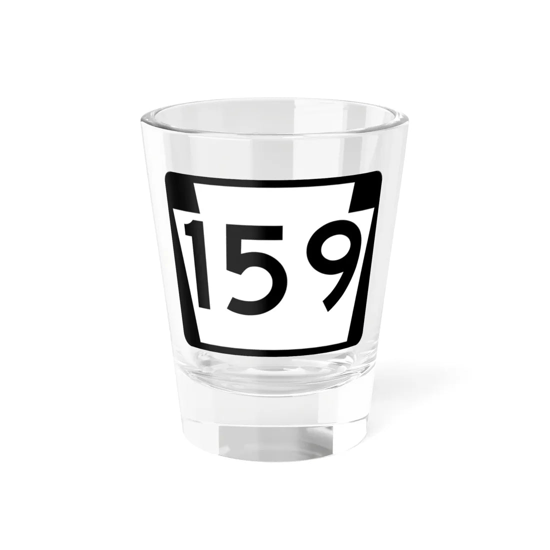 PA-159 (Pennsylvania) (Road Sign) Shot Glass 1.5oz 1.5oz - Go Mug Yourself