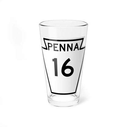 PA-16 1948 (Pennsylvania) (Road Sign) Pint Glass 16oz 16oz - Go Mug Yourself