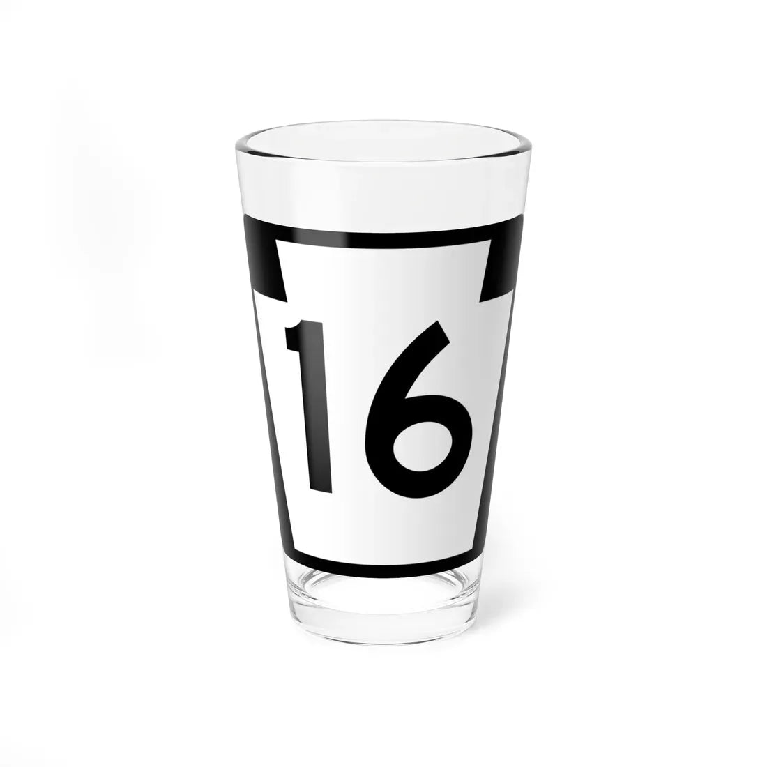 PA-16 (Pennsylvania) (Road Sign) Pint Glass 16oz 16oz - Go Mug Yourself