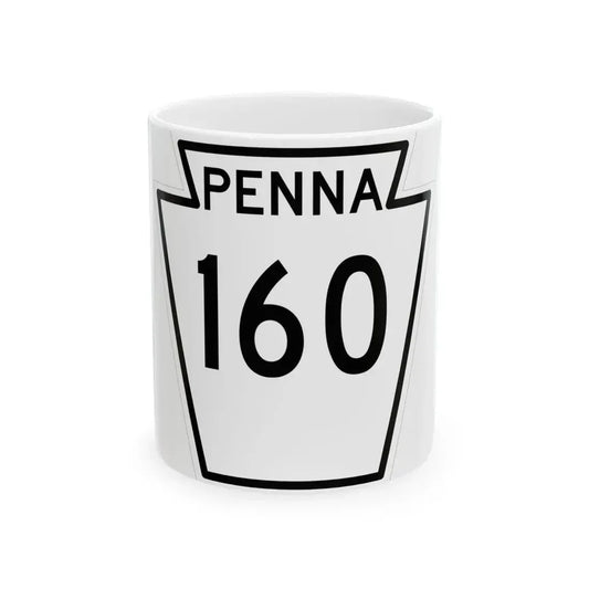 PA-160 1948 (Pennsylvania) (Road Sign) White Coffee Mug 11oz - Go Mug Yourself