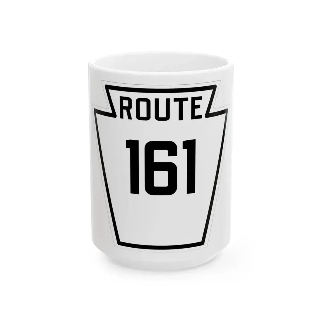PA-161 1926 (Pennsylvania) (Road Sign) White Coffee Mug 15oz - Go Mug Yourself
