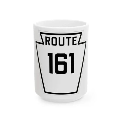 PA-161 1926 (Pennsylvania) (Road Sign) White Coffee Mug 15oz - Go Mug Yourself