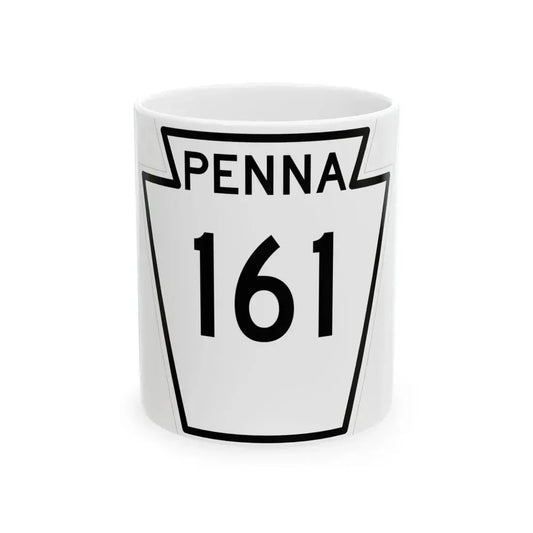 PA-161 1948 (Pennsylvania) (Road Sign) White Coffee Mug 11oz - Go Mug Yourself