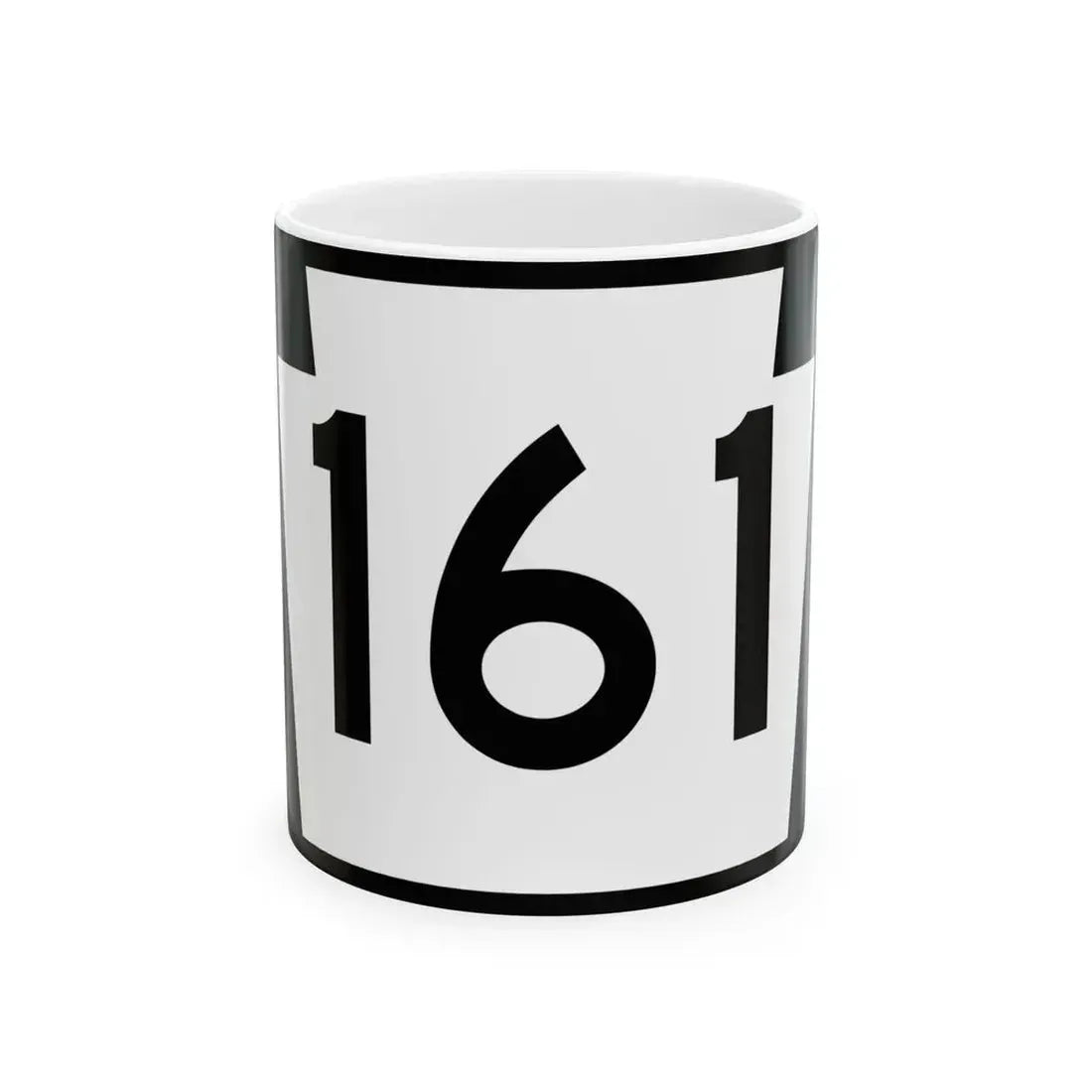 PA-161 (Pennsylvania) (Road Sign) White Coffee Mug 11oz - Go Mug Yourself