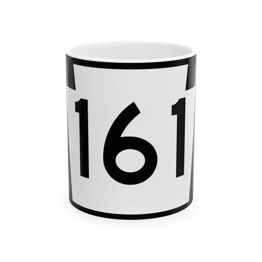 PA-161 (Pennsylvania) (Road Sign) White Coffee Mug 11oz - Go Mug Yourself