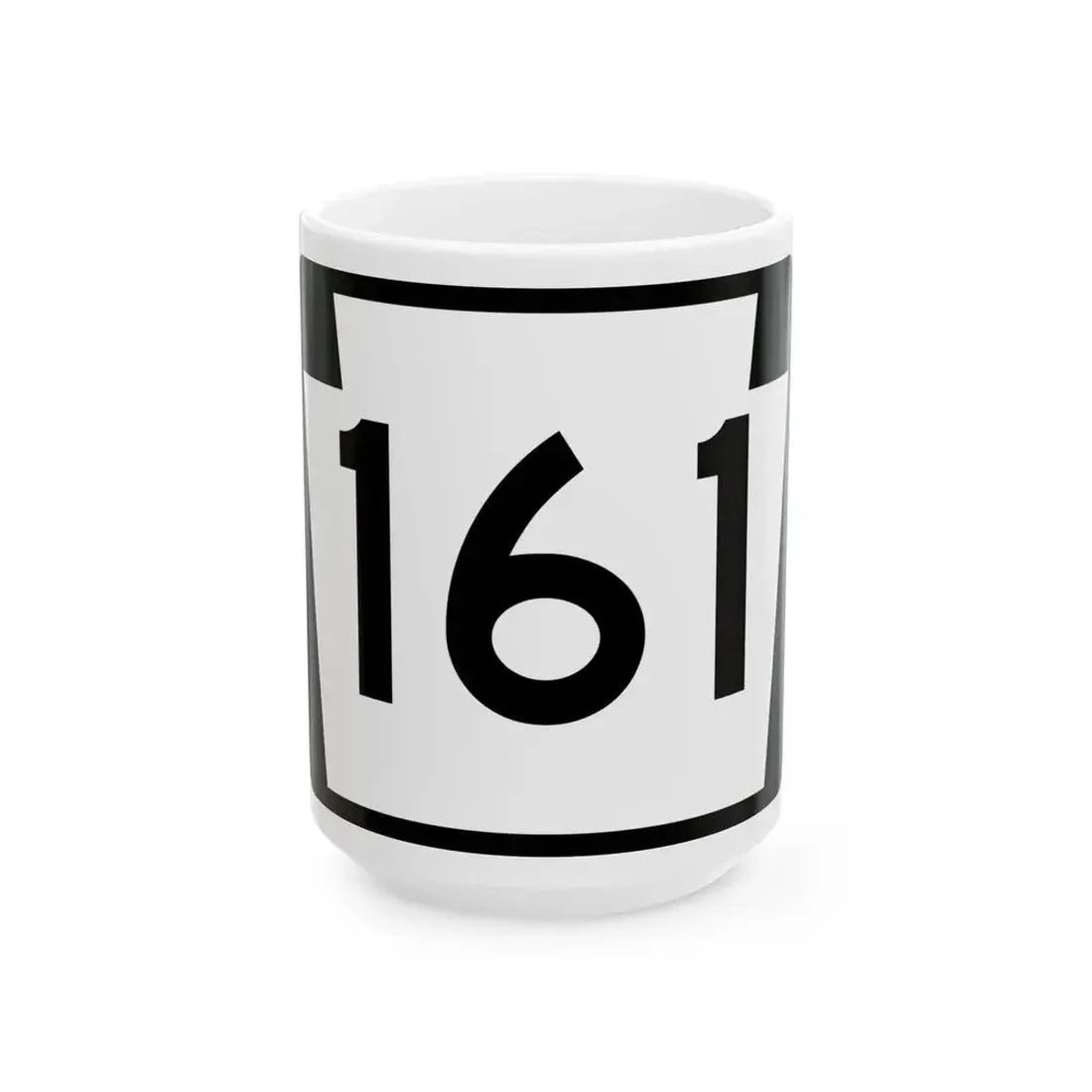 PA-161 (Pennsylvania) (Road Sign) White Coffee Mug 15oz - Go Mug Yourself
