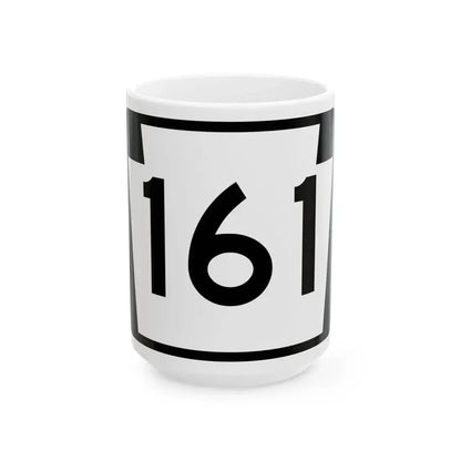 PA-161 (Pennsylvania) (Road Sign) White Coffee Mug 15oz - Go Mug Yourself