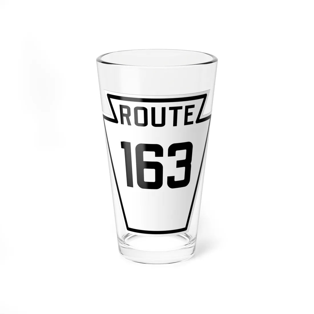 PA-163 1926 (Pennsylvania) (Road Sign) Pint Glass 16oz 16oz - Go Mug Yourself