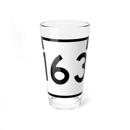 PA-163 (Pennsylvania) (Road Sign) Pint Glass 16oz 16oz - Go Mug Yourself