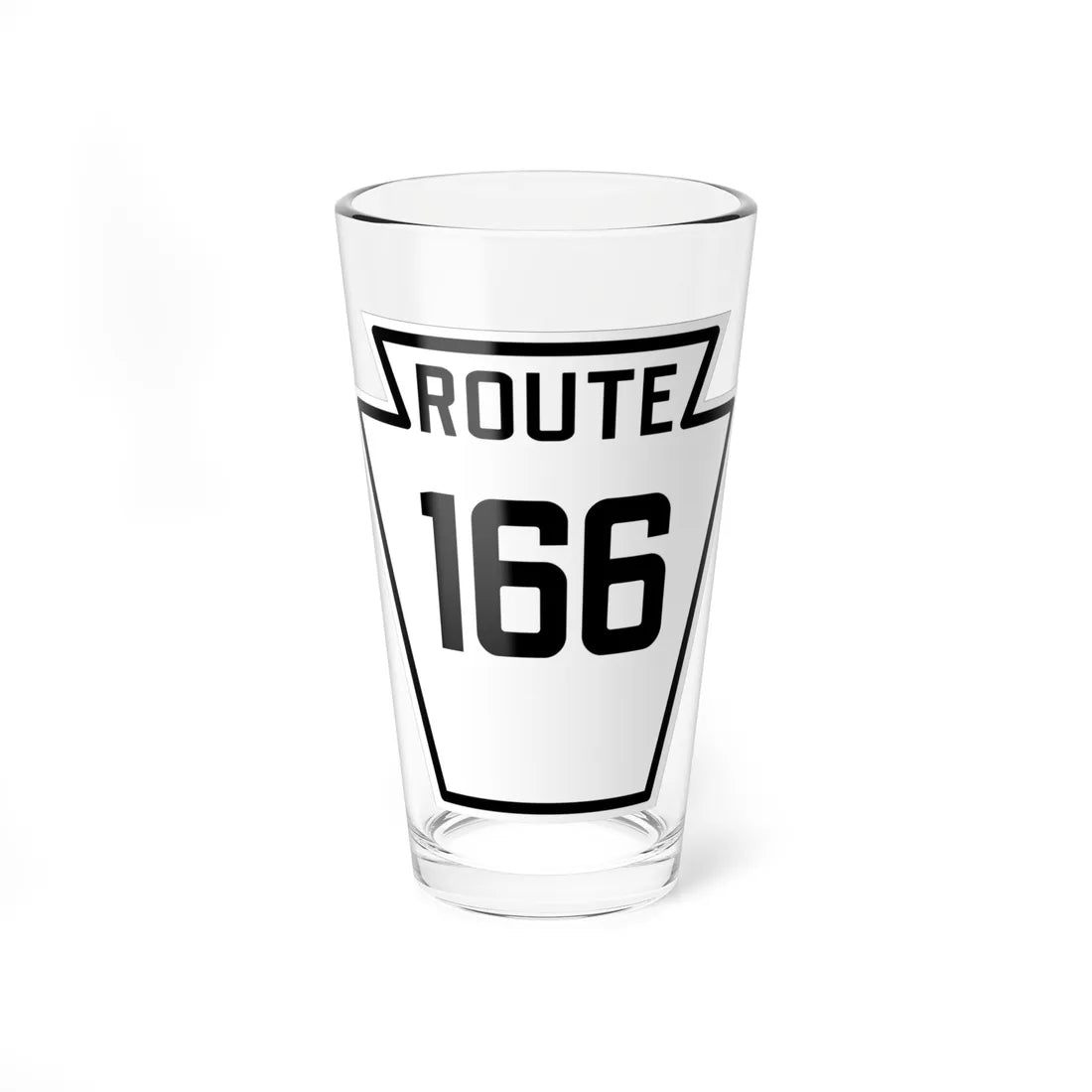 PA-166 1926 (Pennsylvania) (Road Sign) Pint Glass 16oz 16oz - Go Mug Yourself