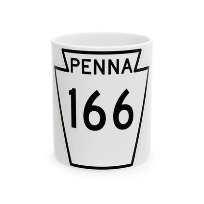 PA-166 1948 (Pennsylvania) (Road Sign) White Coffee Mug 11oz - Go Mug Yourself
