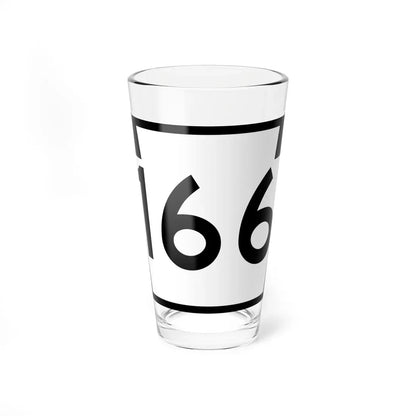 PA-166 (Pennsylvania) (Road Sign) Pint Glass 16oz 16oz - Go Mug Yourself