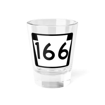 PA-166 (Pennsylvania) (Road Sign) Shot Glass 1.5oz - Go Mug Yourself