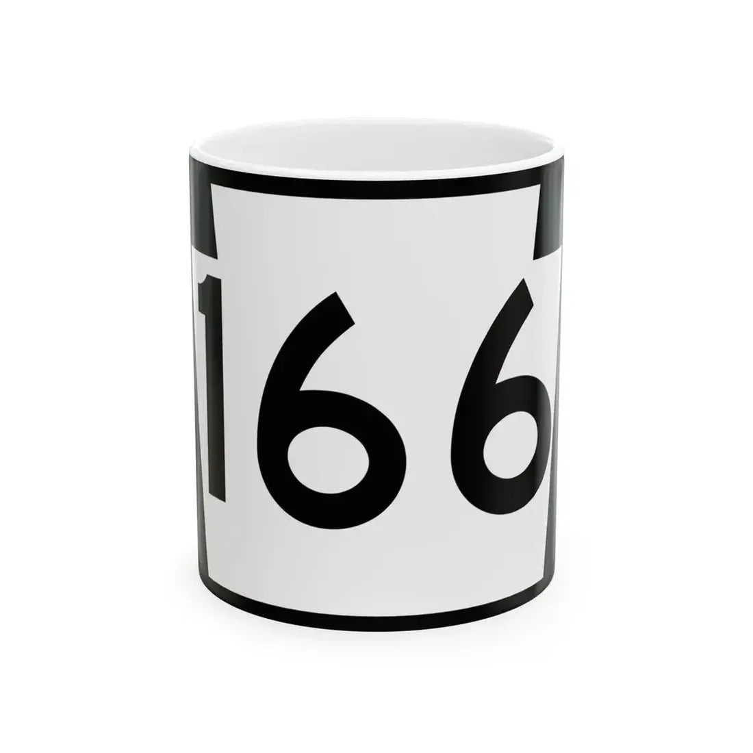 PA-166 (Pennsylvania) (Road Sign) White Coffee Mug 11oz - Go Mug Yourself