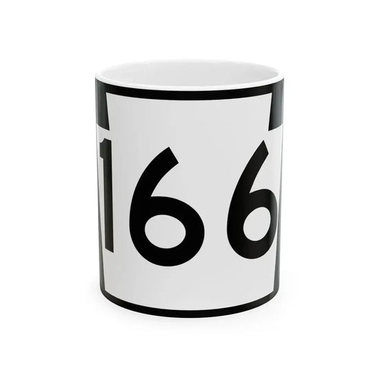 PA-166 (Pennsylvania) (Road Sign) White Coffee Mug 11oz - Go Mug Yourself